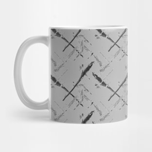 Dark lattice, mesh, crosses on a gray background, abstraction Mug